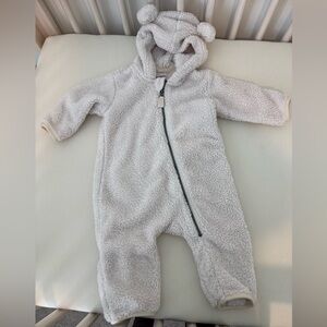 Hanna Andersson Cream Fleece Kids Footie